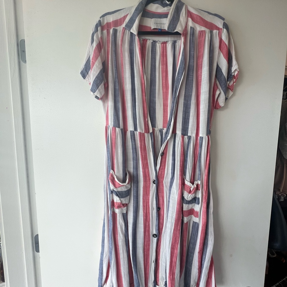 solid & striped striped dress